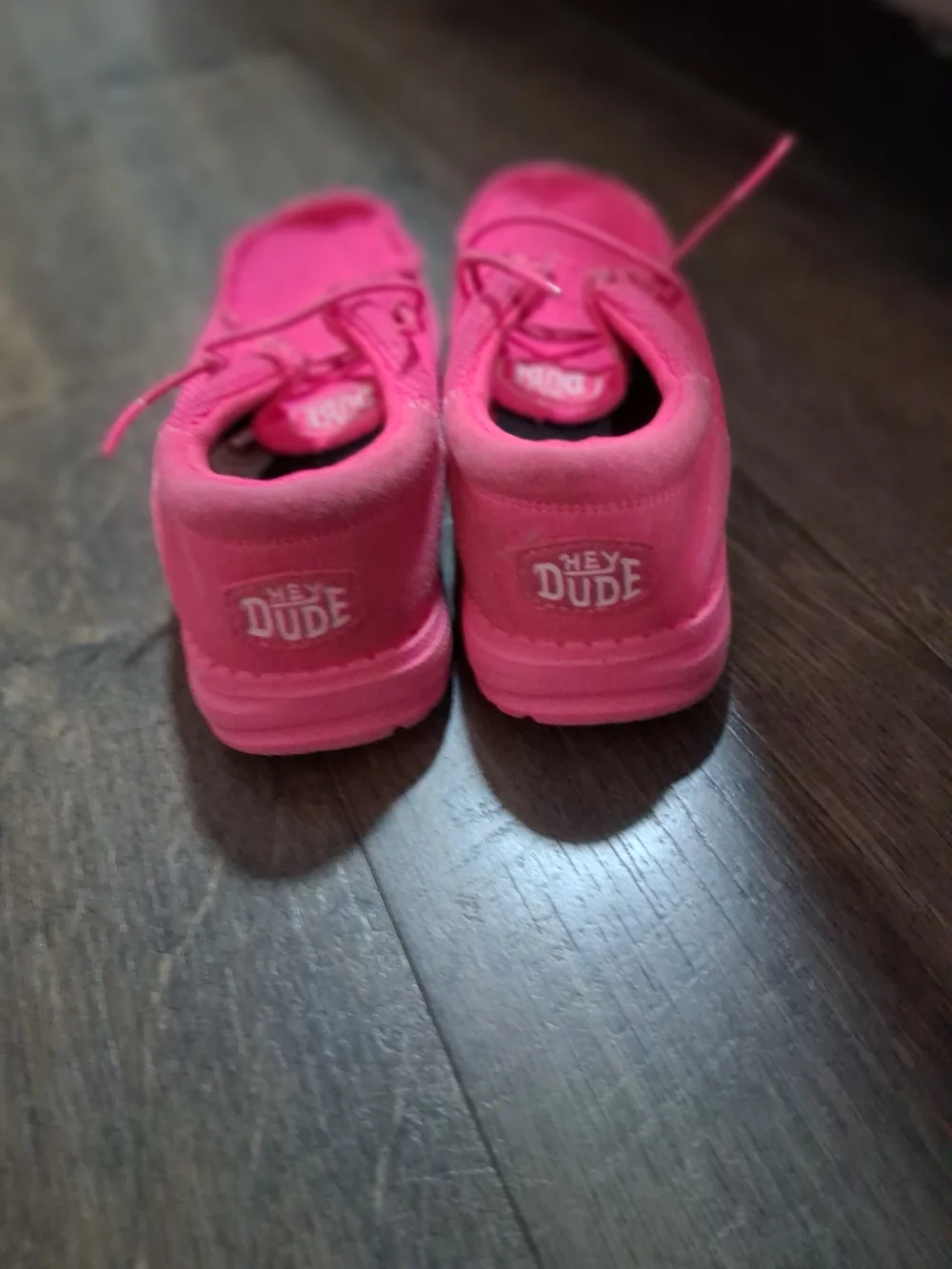 Hey Dude Kids Vibrant Hot Pink Slip-On Sneakers Casual Everyday Shoes Size 2